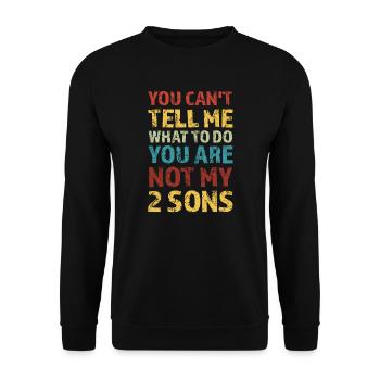 Vater, Vater, Vater Geschenk - Unisex Pullover - Schwarz - Vorne - Alina (178cm) & Michal (187cm)