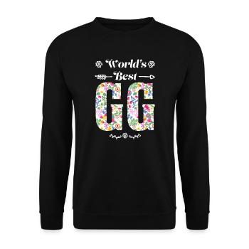 Großmutter GG Oma Geschenk - Unisex Pullover - Schwarz - Vorne - Alina (178cm) & Michal (187cm)