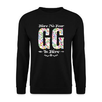 Großmutter GG Oma Geschenk - Unisex Pullover - Schwarz - Vorne - Alina (178cm) & Michal (187cm)