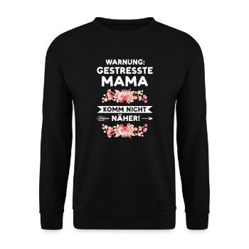 Mutter Familie Mütter Geschenk - Unisex Pullover - Schwarz - Vorne - Alina (178cm) & Michal (187cm)