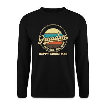 grandfather Grandpa grandad Geschenk - Unisex Pullover - Schwarz - Vorne - Alina (178cm) & Michal (187cm)
