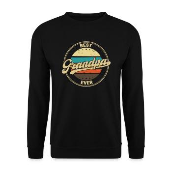 grandfather Grandpa grandad Geschenk - Unisex Pullover - Schwarz - Vorne - Alina (178cm) & Michal (187cm)