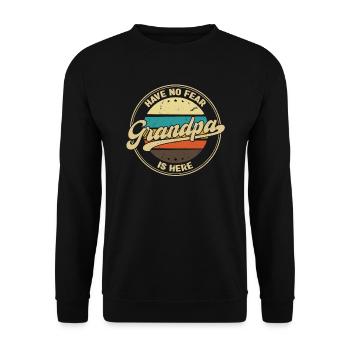 grandfather Grandpa grandad Geschenk - Unisex Pullover - Schwarz - Vorne - Alina (178cm) & Michal (187cm)