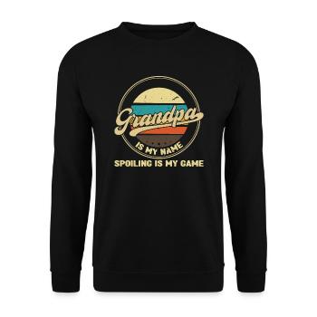 grandfather Grandpa grandad Geschenk - Unisex Pullover - Schwarz - Vorne - Alina (178cm) & Michal (187cm)