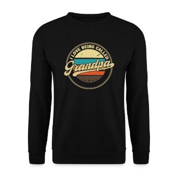grandfather Grandpa grandad Geschenk - Unisex Pullover - Schwarz - Vorne - Alina (178cm) & Michal (187cm)