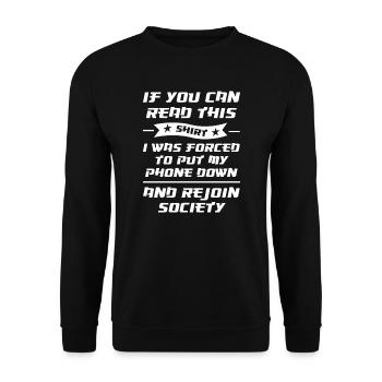 Anime merch Anime Anime Merchandise Geschenk - Unisex Pullover - Schwarz - Vorne - Alina (178cm) & Michal (187cm)