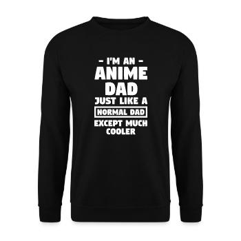 Anime dad Anime Anime Merch Geschenk - Unisex Pullover - Schwarz - Vorne - Alina (178cm) & Michal (187cm)