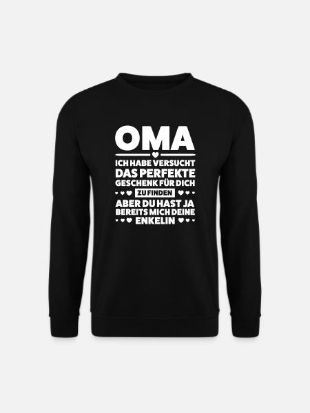 Oma Enkel Enkelsohn Geschenk - Unisex Pullover - Schwarz