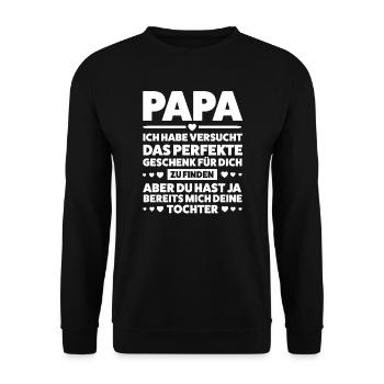 Opa Enkelkinder Großvater Geschenk - Unisex Pullover - Schwarz - Vorne - Alina (178cm) & Michal (187cm)