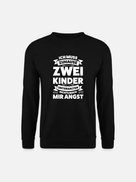 Eltern 2 Kinder Papa von 2 Kindern Geschenk - Unisex Pullover - Schwarz