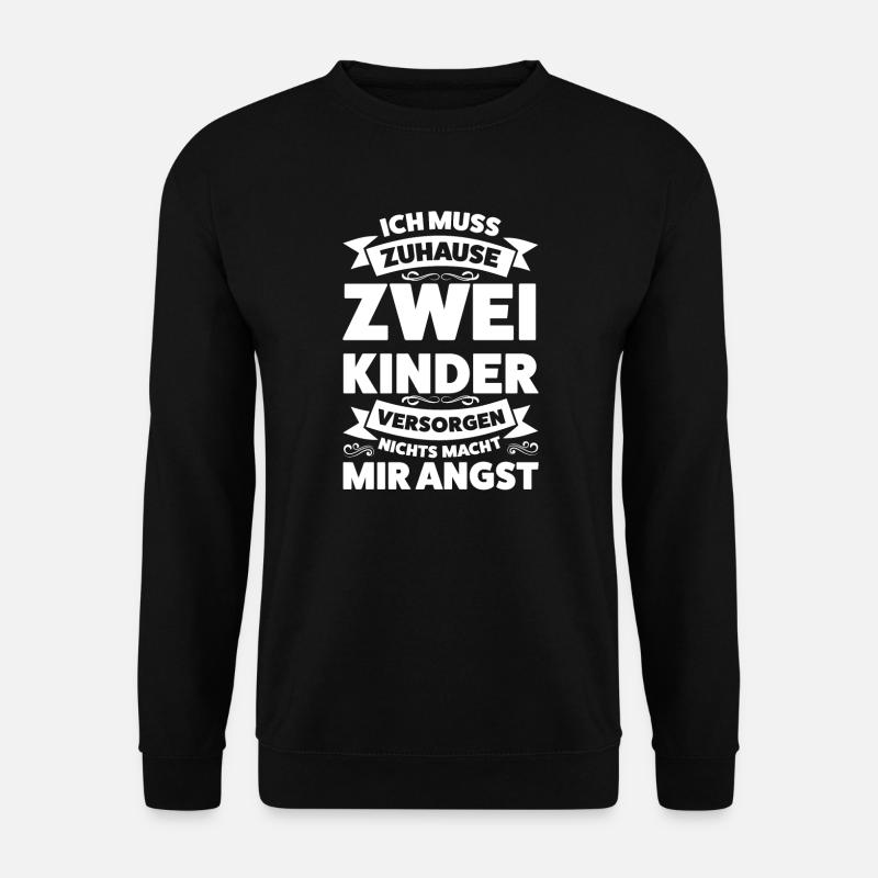 Eltern 2 Kinder Mama von 2 Kindern Geschenk - Unisex Pullover - Schwarz