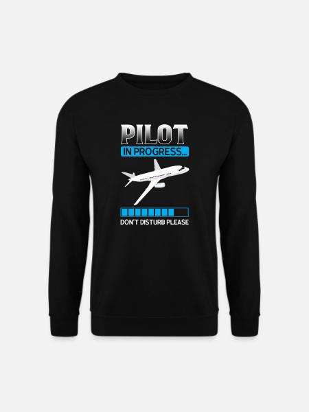 Pilot Pilot Flugzeug Geschenk - Unisex Pullover - Schwarz