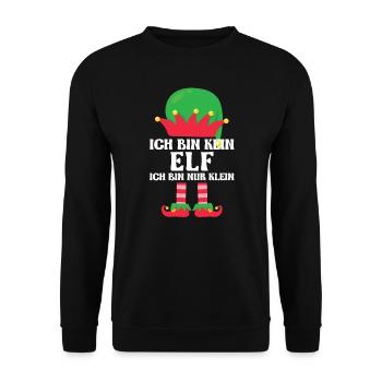 Weihnachten Elf Weihnachten Elf Geschenk - Unisex Pullover - Schwarz - Vorne - Alina (178cm) & Michal (187cm)