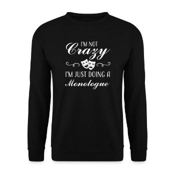 Theater Broadway-Musical Geschenk - Unisex Pullover - Schwarz - Vorne - Alina (178cm) & Michal (187cm)