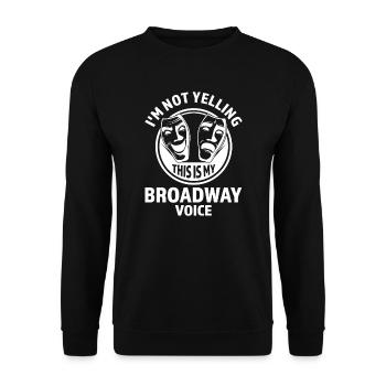 Theater Broadway-Musical Geschenk - Unisex Pullover - Schwarz - Vorne - Alina (178cm) & Michal (187cm)