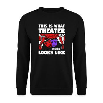 Theater Broadway-Musical Geschenk - Unisex Pullover - Schwarz - Vorne - Alina (178cm) & Michal (187cm)