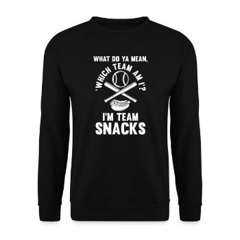 Go Sport Baseball spielen Baseball Geschenk - Unisex Pullover - Schwarz - Vorne - Alina (178cm) & Michal (187cm)
