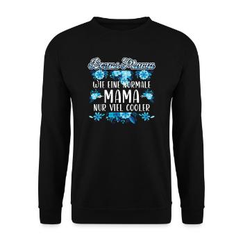 Bonus Mama Familie Stiefmutter Geschenk - Unisex Pullover - Schwarz - Vorne - Alina (178cm) & Michal (187cm)