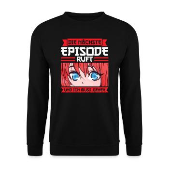 Anime Merch Japanisch Geschenk - Unisex Pullover - Schwarz - Vorne - Alina (178cm) & Michal (187cm)
