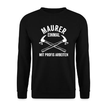 Tischler Schreiner Job Geschenk - Unisex Pullover - Schwarz - Vorne - Alina (178cm) & Michal (187cm)