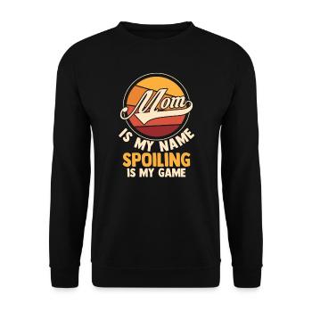Mama Retro Mutter Geschenk - Unisex Pullover - Schwarz - Vorne - Alina (178cm) & Michal (187cm)
