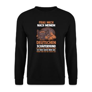 Hund Hundebesitzer Hund Hundehalter Geschenk - Unisex Pullover - Schwarz - Vorne - Alina (178cm) & Michal (187cm)