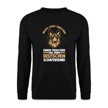 Hund Hundebesitzer Hund Schäferhund Liebhaber Gesc - Unisex Pullover - Schwarz - Vorne - Alina (178cm) & Michal (187cm)