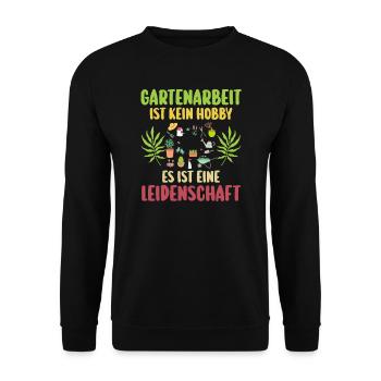 Gartenarbeit Garten Gärtner Geschenk - Unisex Pullover - Schwarz - Vorne - Alina (178cm) & Michal (187cm)
