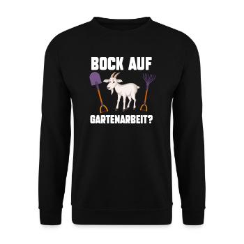 Gartenarbeit Garten Pflanzen Geschenk - Unisex Pullover - Schwarz - Vorne - Alina (178cm) & Michal (187cm)