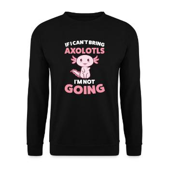 Axolotl Axolotl Tiergeschenk - Unisex Pullover - Schwarz - Vorne - Alina (178cm) & Michal (187cm)