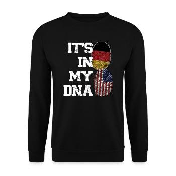 Deutschland Deutsch Deutsche Wurzeln Geschenk - Unisex Pullover - Schwarz - Vorne - Alina (178cm) & Michal (187cm)