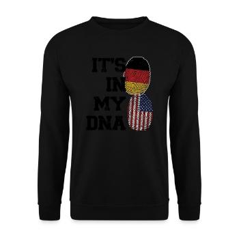 Deutschland Deutsch Deutsche Wurzeln Geschenk - Unisex Pullover - Schwarz - Vorne - Alina (178cm) & Michal (187cm)