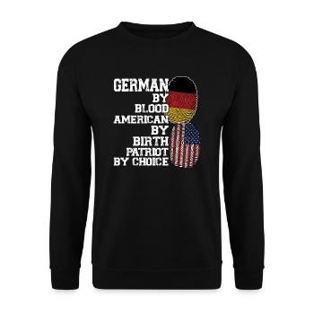 Deutschland Deutsch Deutsche Wurzeln Geschenk - Unisex Pullover - Schwarz - Vorne - Alina (178cm) & Michal (187cm)
