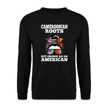 Kamerun Kamerun Kamerunische Wurzeln Geschenk - Unisex Pullover - Schwarz - Vorne - Alina (178cm) & Michal (187cm)