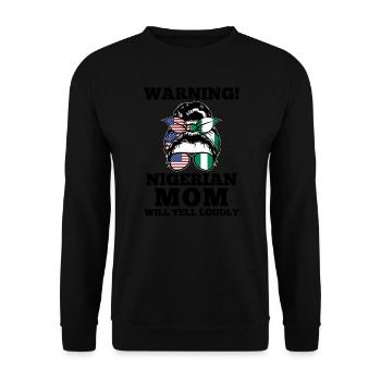 Nigerianer Nigeria Nigerianische Wurzeln Geschenk - Unisex Pullover - Schwarz - Vorne - Alina (178cm) & Michal (187cm)