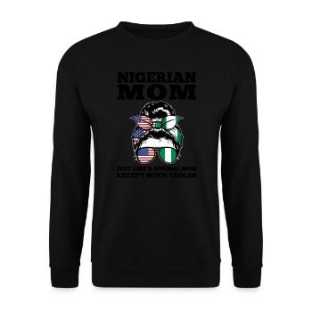 Nigerianer Nigeria Nigerianische Wurzeln Geschenk - Unisex Pullover - Schwarz - Vorne - Alina (178cm) & Michal (187cm)