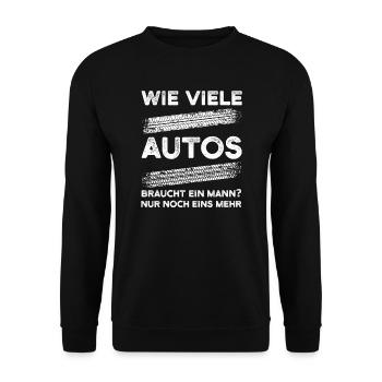 Auto Garage Autos Geschenk - Unisex Pullover - Schwarz - Vorne - Alina (178cm) & Michal (187cm)