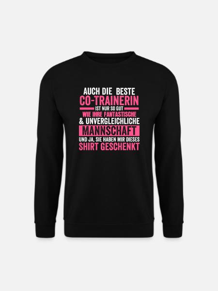 Co-Trainerin Sport Coach Geschenk - Unisex Pullover - Schwarz