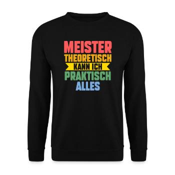 Meister Prüfung Meister Prüfung Geschenk - Unisex Pullover - Schwarz - Vorne - Alina (178cm) & Michal (187cm)