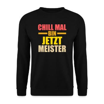 Meister Prüfung Meister Prüfung Geschenk - Unisex Pullover - Schwarz - Vorne - Alina (178cm) & Michal (187cm)