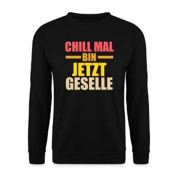 Geselle Prüfung Gesellen Prüfung Geschenk - Unisex Pullover - Schwarz - Vorne - Alina (178cm) & Michal (187cm)