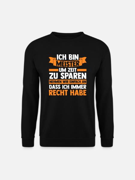 Meister Handwerker Meister Prüfung Geschenk - Unisex Pullover - Schwarz