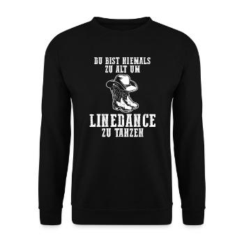 Linedance Western Linedance Tänzer Geschenk - Unisex Pullover - Schwarz - Vorne - Alina (178cm) & Michal (187cm)