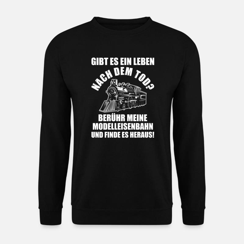 Modelleisenbahn Bahn Modelbahn Geschenk - Unisex Pullover - Schwarz
