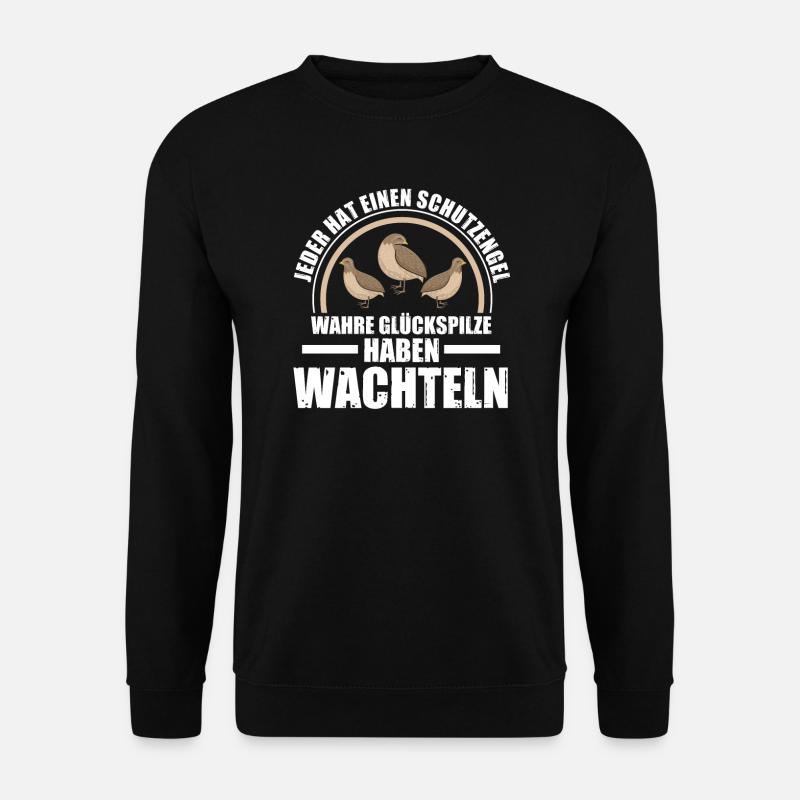 Wachtel Züchter Wachtel Halter Geschenk - Unisex Pullover - Schwarz