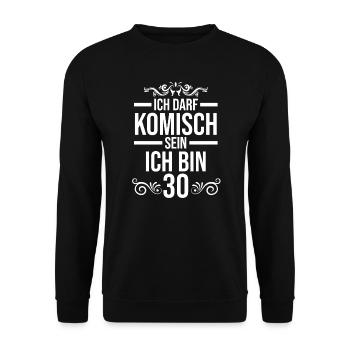 30. Geburtstag 30 Jahre Dreißigster Geburtstag Ges - Unisex Pullover - Schwarz - Vorne - Alina (178cm) & Michal (187cm)