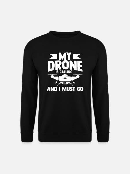 Drohne Pilot Quadcopter Geschenk - Unisex Pullover - Schwarz