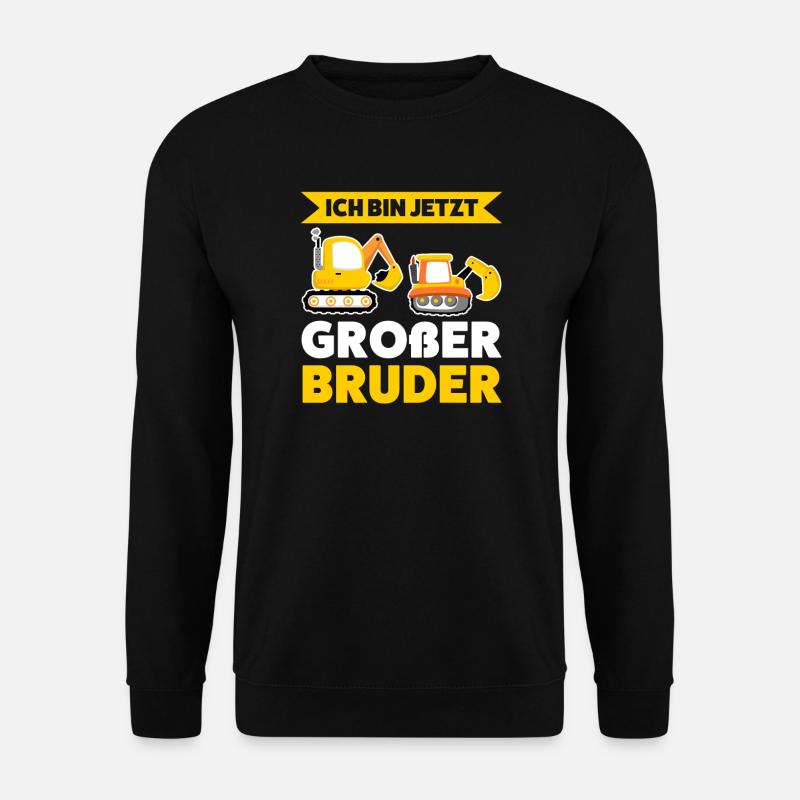Großer Bruder Bagger Grosser Bruder Geschenk - Unisex Pullover - Schwarz
