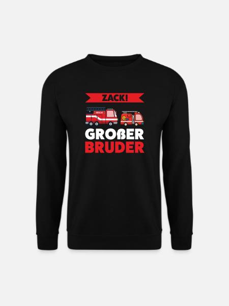 Großer Bruder Feuerwehr Brüder Geschenk - Unisex Pullover - Schwarz