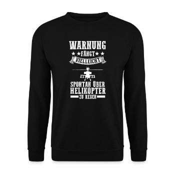 Helikopter Pilot Helikopter Pilot Geschenk - Unisex Pullover - Schwarz - Vorne - Alina (178cm) & Michal (187cm)